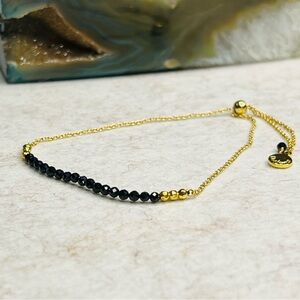 Gorjana Gold and Black Beaded Bracelet